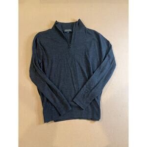Brooks Brothers Men’s Dark Gray Quarter-Zip Pullover Sweater- Size L